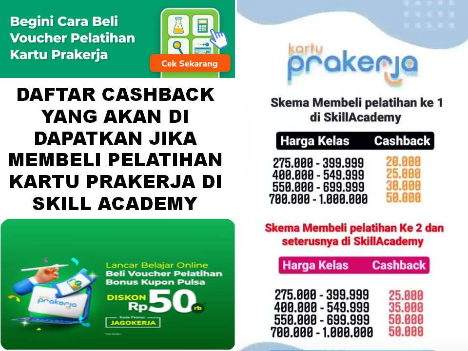 Daftar Cashback Yang Akan Di Dapatkan Jika Membeli Pelatihan Kartu Prakerja Di Skill Academy-6c2d31f4