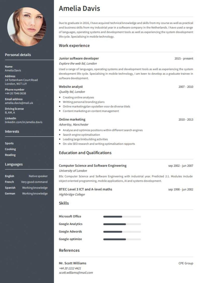 template cv maker