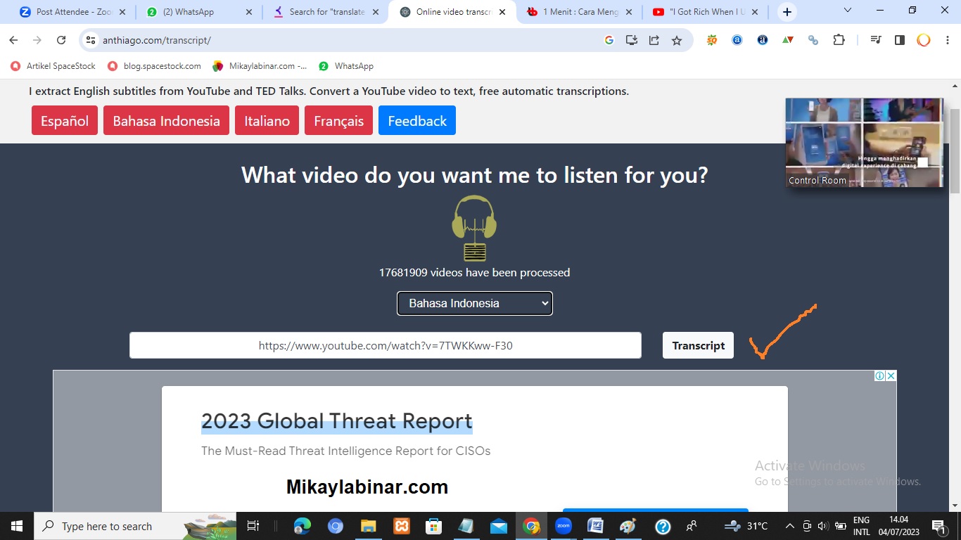 Cara Translate Video Youtube Ke Word Cukup 1 Menit, Simple Dan Cepat 