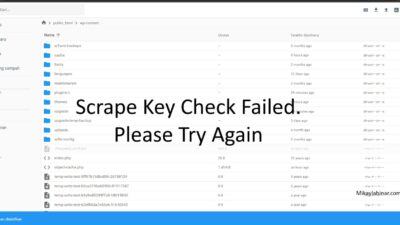 Scrape Key Check Failed. Please Try Again. WordPress Inilah Solusinya